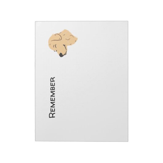 Golden Retriever Notizblock (Rotiert)