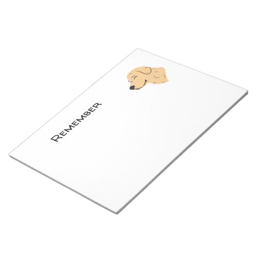 Golden Retriever Notizblock (angewinkelt)