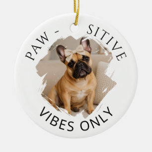 Golden Retriever Nur positive Schwingungen Foto Keramik Ornament