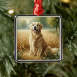 Golden Retriever Ornament Aus Metall