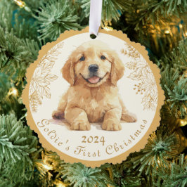 Golden Retriever Ornament Karte
