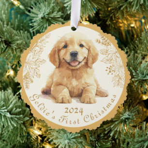 Golden Retriever Ornament Karte