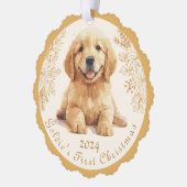Golden Retriever Ornament Karte (Links)