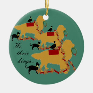 Golden retriever Ornament~ wir drei Könige Keramik Ornament