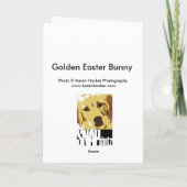 Golden retriever-Osterhase Feiertagskarte (Rückseite)