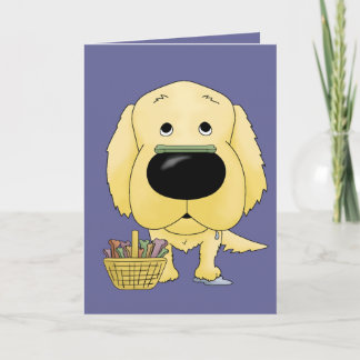 Golden retriever - Ostern-Knochen-Jagd, jedermann? Feiertagskarte