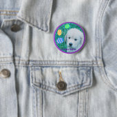 Golden retriever-Ostern-Welpen-Karten u. Geschenke Button (Beispiel)