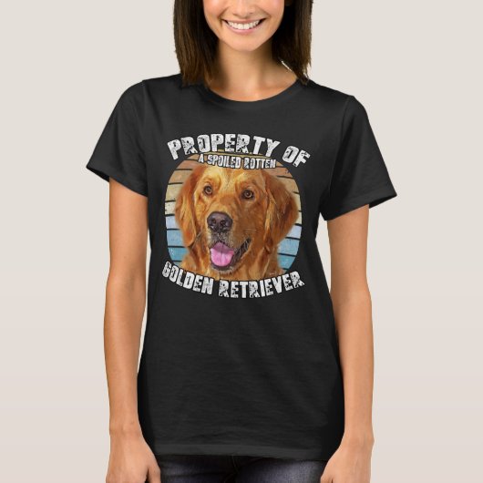 Golden Retriever Owner   Retro Property Of T-Shirt (Vorderseite)