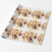 Golden retriever-Packpapier Geschenkpapier (Ungerollt)