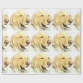 Golden retriever-Packpapier Geschenkpapier (Flach)