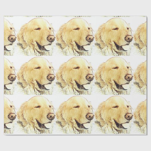 Golden retriever-Packpapier Geschenkpapier (Flach)