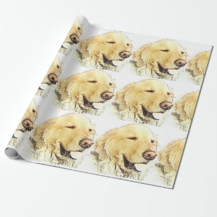 Golden retriever-Packpapier Geschenkpapier