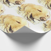 Golden retriever-Packpapier Geschenkpapier (Ecke)