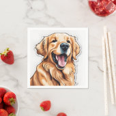 Golden Retriever Painting Dog Serviette (Beispiel)