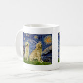 Golden Retriever Pair 3 - Starry Night Kaffeetasse (Vorderseite Links)