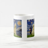 Golden Retriever Pair 3 - Starry Night Kaffeetasse (Mittel)