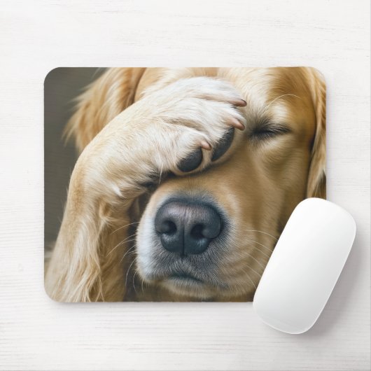 Golden Retriever Palm Face Mousepad (Mit Mouse)