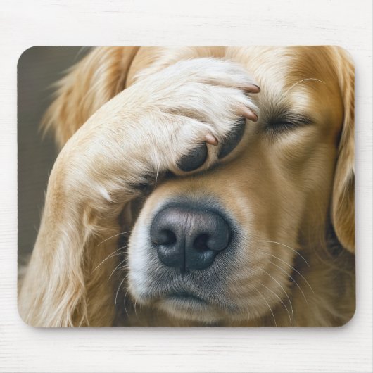 Golden Retriever Palm Face Mousepad (Vorne)