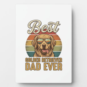 Golden Retriever Papa Ever Vintage Sonnenuntergang Fotoplatte