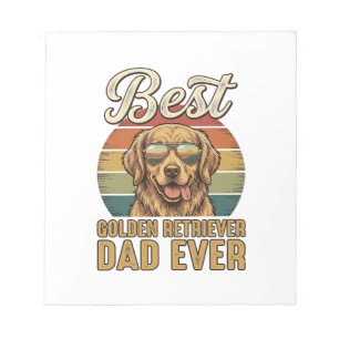 Golden Retriever Papa Ever Vintage Sonnenuntergang Notizblock
