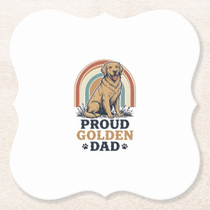 Golden Retriever Papa-Shirt Vintage Hund Vater Ges Untersetzer