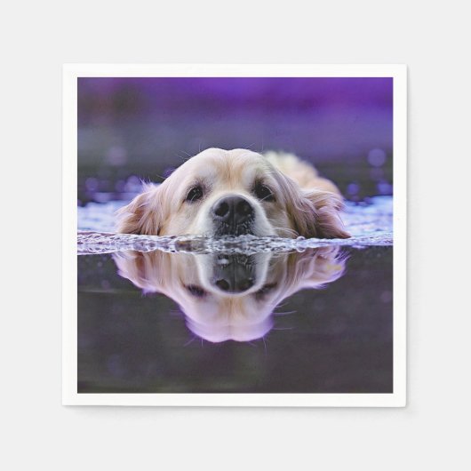 Golden Retriever Paper Napkins Serviette (Vorderseite)