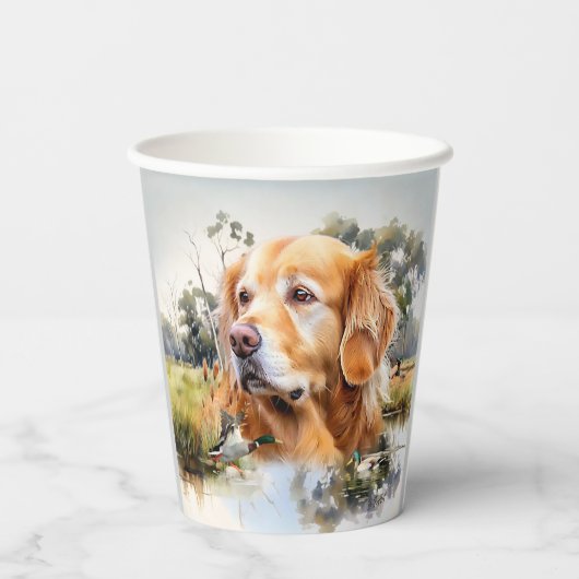 Golden Retriever Pappbecher (Rückseite)
