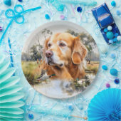 Golden Retriever Pappteller (Party)