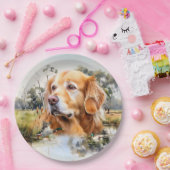 Golden Retriever Pappteller (Party)