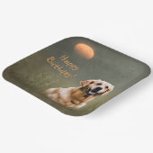 Golden Retriever Pappteller (Gewinkelt)