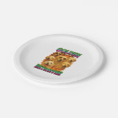 Golden Retriever Pappteller (Schrägansicht)