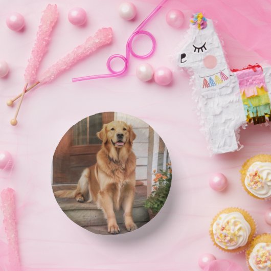 Golden Retriever Pappteller (Party)