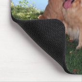 Golden retriever-Park und Fluss Mousepad (Ecke)