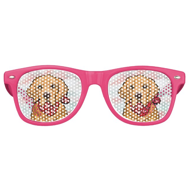 Golden Retriever Partybrille (Vorderseite)