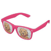 Golden Retriever Partybrille (Schrägansicht)