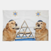 Golden retriever-PassahfestMatzo Geschirrtuch (Horizontal)