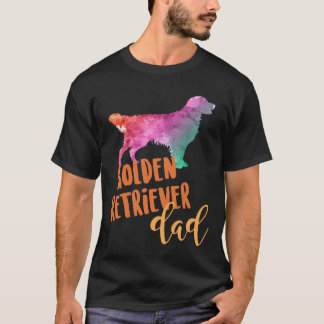 Golden Retriever Pater Vater Brei farbenfroh T-Shirt