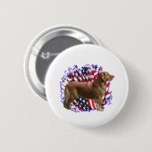 Golden Retriever Patriot Button (Vorne & Hinten)
