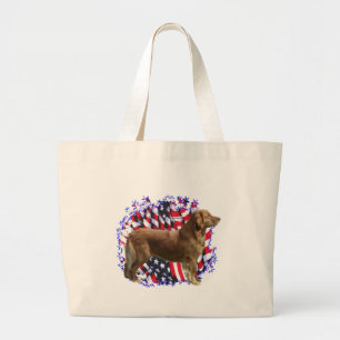 Golden Retriever Patriot Jumbo Stoffbeutel