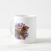 Golden Retriever Patriot Kaffeetasse (Vorderseite Links)
