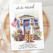 Golden Retriever Patriotic Custom Pet Dog Moving Ankündigung