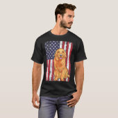 Golden Retriever Patriotic Hund T-Shirt (Vorne ganz)