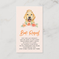Golden Retriever Peach Floral Book Request