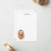 Golden Retriever Personalisiert Danke Mitteilungskarte (Vorderseite/Rückseite Beispiel)