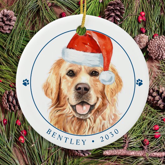Golden Retriever Personalisiert Niedlicher Hund We Keramik Ornament
