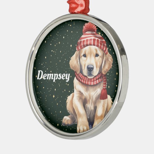 Golden Retriever Personalisiert Weihnachtsschmuck (Links)
