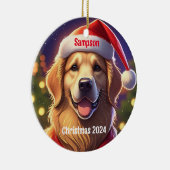Golden Retriever Personalisierte Kirche Santa Mari Keramik Ornament (Rechts)
