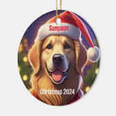Golden Retriever Personalisierte Kirche Santa Mari Keramik Ornament (Links)