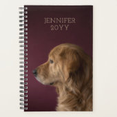Golden Retriever, Personalisierter Name 2019 Planer (Vorderseite)