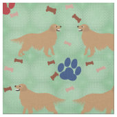 Golden Retriever - Persönlich gestalten Stoff (Nahaufnahme)